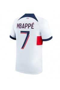 Paris Saint-Germain Kylian Mbappe #7 Fotballdrakt Borte Klær 2023-24 Korte ermer